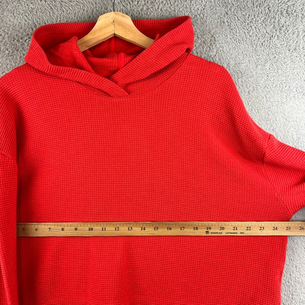 Athleta Red Waffle Knit Lounge Set Cropped Hoodie and Joggers Size M - Picture 13 of 16